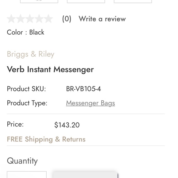 Briggs & Riley Black Messenger Bag - Picture 9 of 9